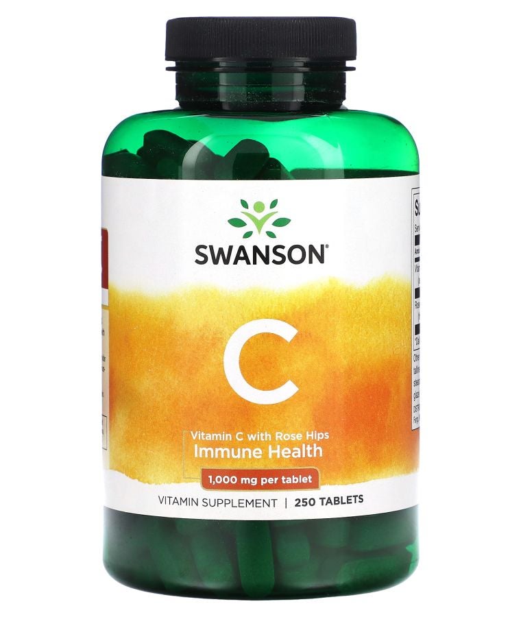 SWANSON Vitamin C With Rose Hips 1000 mg 250 Tablets