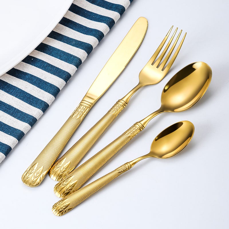 1 Set Stainless Steel Flatware Spoon Forks And Cutter Home Supplies - Image 1