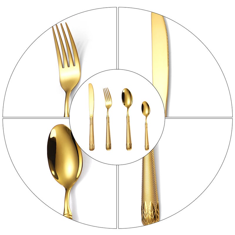 1 Set Stainless Steel Flatware Spoon Forks And Cutter Home Supplies - Image 2