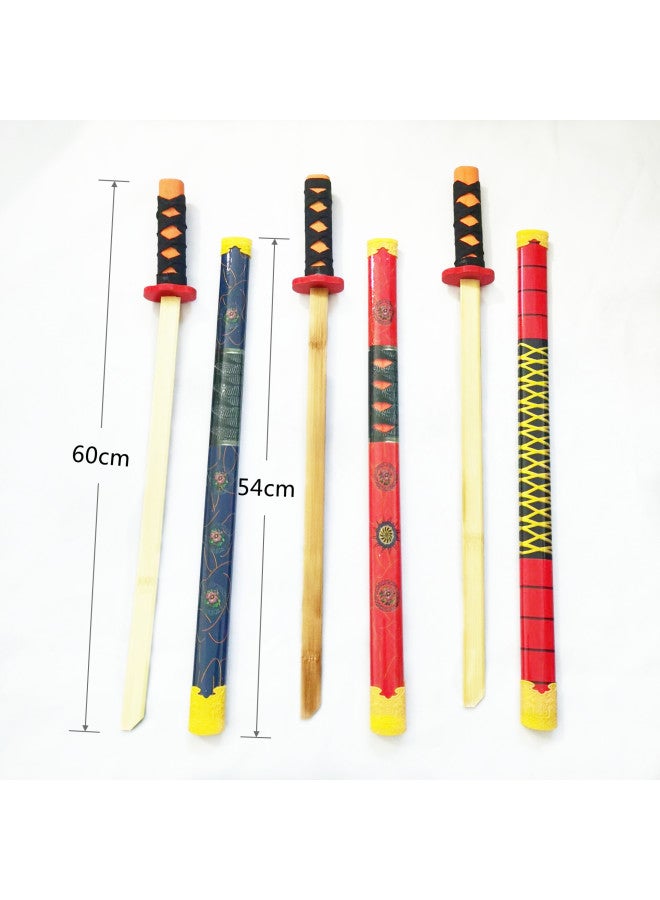 Scenic Spots Sell Printed Dragon Wooden Samurai Sword Stall Temple Fair Supply Ninja Samurai Sword Yiwu Wholesale-Color:Green Dragon Sword
