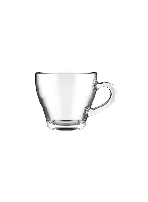 City Glass Morocco Mug Set – 3-Piece Glass Mug Collection, 230 ML Transparent Cups for Tea, Coffee, and Hot Drinks – Durable, Clear Glass Mugs for Everyday Use, Ideal for Home, Office, and Gifting