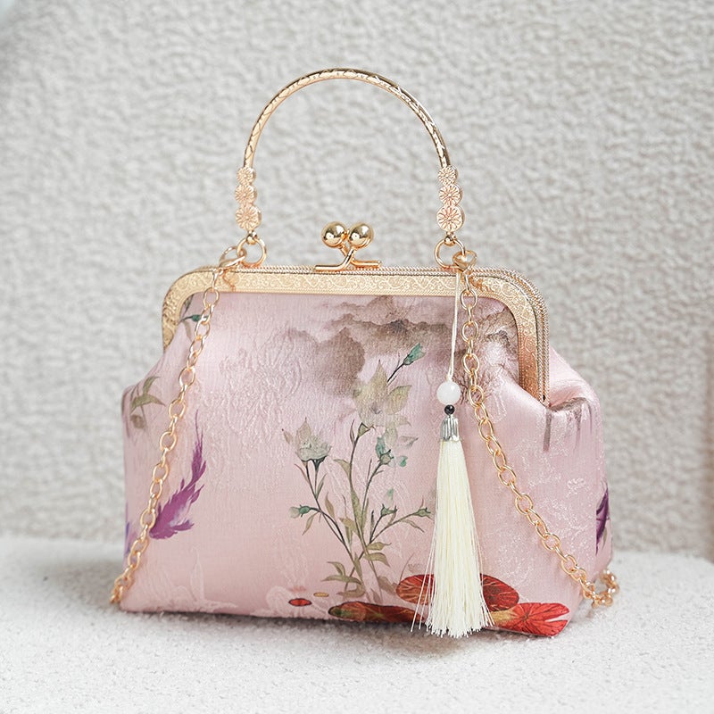 New Chinese Style Crossbody Bag with Embroidery and Beads - Image 2