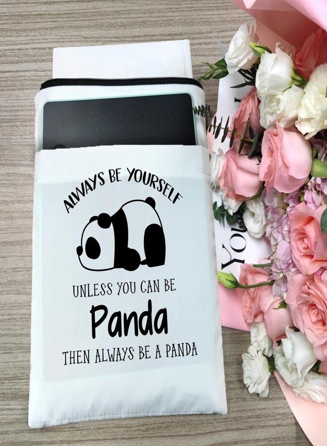 Maydvdv Inspirational Quote Book Sleeve, Book Covers with Zipper, Panda Book Lovers, Book Pouch Kindle Protector, Gifts for Women Teacher Librarian Bookworm Bookish-Always Be Yourself Unless You Can Be Panda - Image 5