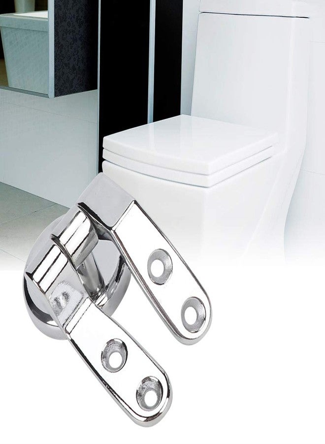 Gavigain Toilet Lid Fixings Toilet Hinges Repair Replacement Kit,Universal White Zinc Alloy Toilet Seat Hinges Replacement with Screw and Nuts for Toilet Seats Lids - Image 2