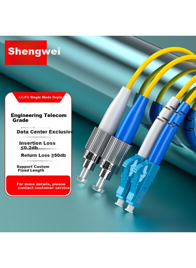 Shengwei Fiber Optic Patch Cord Lc-fc Single Mode Duplex 9/125 Low Zero Halogen Eco-friendly Jacket Transceiver Patch Cable 3m Fsc-110