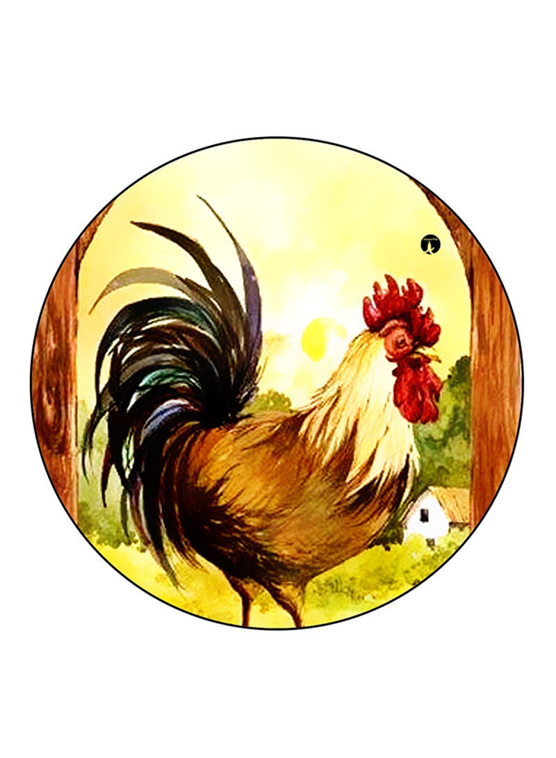 Rooster Printed Mouse Pad Multicolour