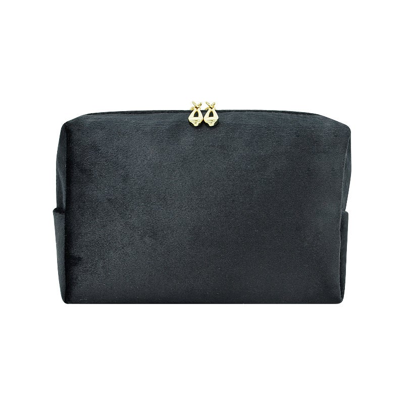 Fashion Velvet Cosmetic Bag Storage High-End Portable Travel Toiletry Bag High-Value Large-Capacity Cosmetic Bag - Image 1