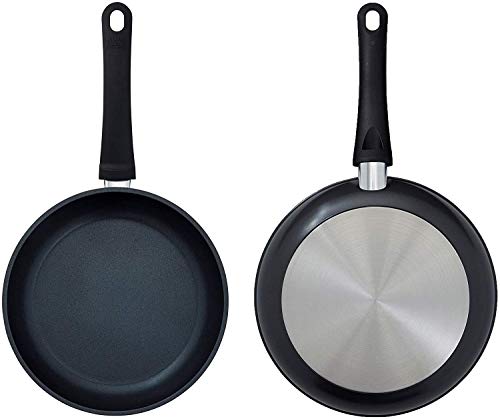 Kuhn Rikon Easy Induction Non Stick Aluminium Frying Pan with Bakelite Handle 24cm. Nonstick Frying Pan Induction Safe Pan. Oven Safe and Dishwasher Safe. Lifetime Kuhn Rikon Cookware Guarantee. Black - Image 2