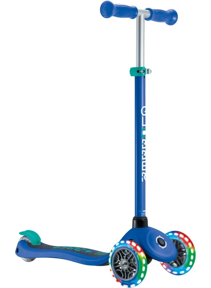Globber Primo Light Scooter Navy Blue/ Emerald Green 423-600-4 - Image 3