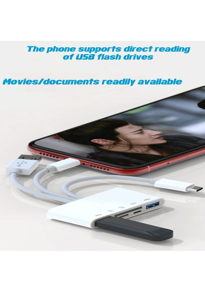 Y&D - 5-in-1 Memory Card Reader, USB OTG Adapter & SD Reader for iPhone/iPad, C and A Device, SD/Micro SD/SDHC/SDXC/MMC - Image 1