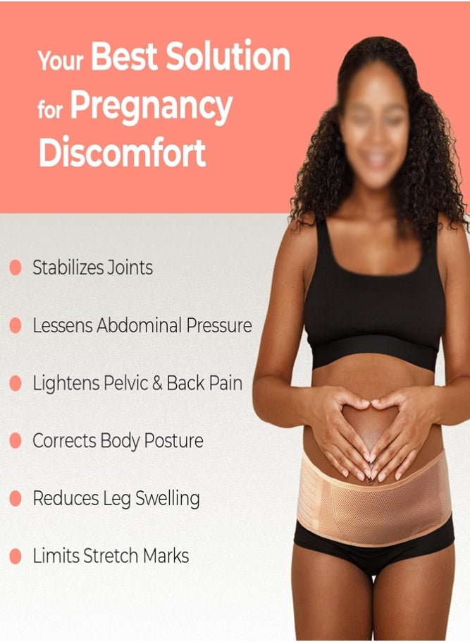 BELLSBERRY Adjustable Maternity Belly Band Pregnancy Support Belt with Soft and Breathable Compression for Back Pain Relief and Comfort - Image 5