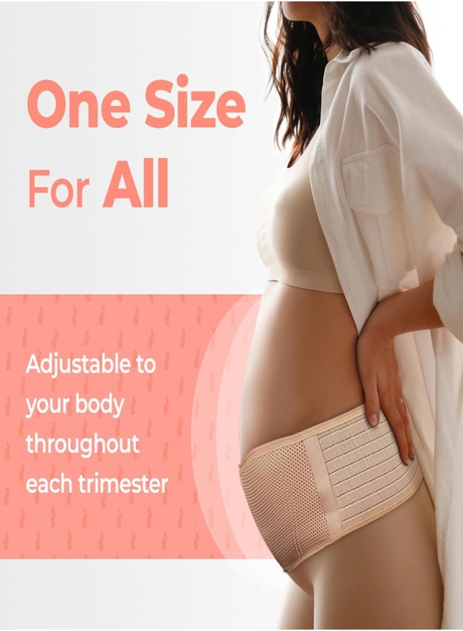 BELLSBERRY Adjustable Maternity Belly Band Pregnancy Support Belt with Soft and Breathable Compression for Back Pain Relief and Comfort - Image 4