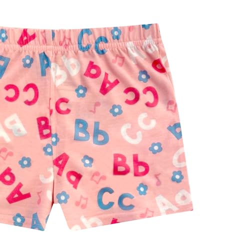 Ms. Rachel Girls Pajama Set - 2 Piece Cozy Girls Pjs, Button Down Short Sleeve & Shorts For Toddler Kids - Official Product Pink - Image 3