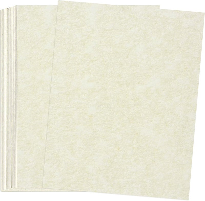 PENPRIS 30 Sheets Parchment Paper - Creamy White 8.5” x 11” Letter Size Parchment Card Stock 65lb Heavyweight Paper Thick Vintage Paper for Certificate, Crafts, Business Cards, Invitations PAP04CW - Image 1