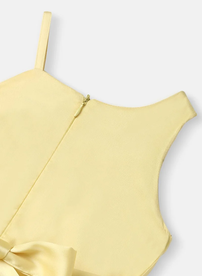 Nautinati  Girls’ Mesh Party Frock |One Shoulder Dress | Flower On the Neck| Shoulder Straps| 3-24 Months for Women | Best Price UAE