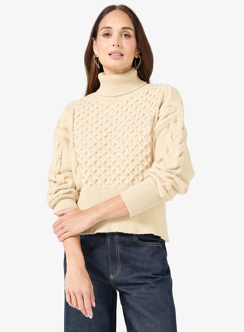 ELLA Chunky Turtle Knit Jumper - Image 1