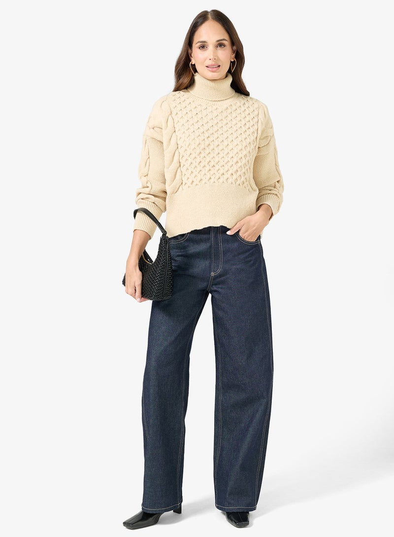 ELLA Chunky Turtle Knit Jumper - Image 4