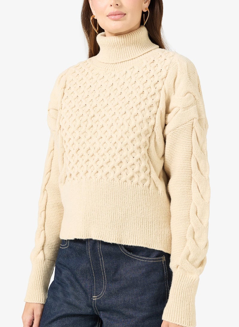 ELLA Chunky Turtle Knit Jumper - Image 3