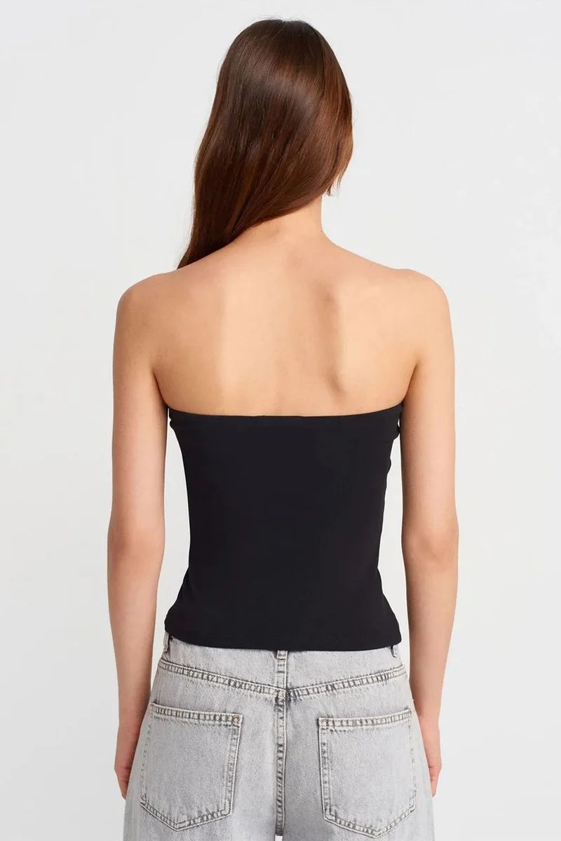 ديلفين DILVIN Strapless Slim-fit Jersey Blouse