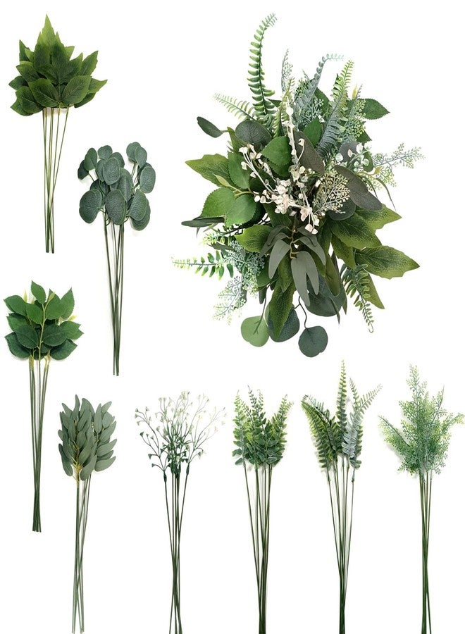 OrgMemory Greenery for Centerpieces, 48pcs with 8 Kinds of Fake Greenery Faux Greenery Stems, for Wedding Vase Bouquet Table Centerpieces and Spring Floral Arrangement Decor - Image 3