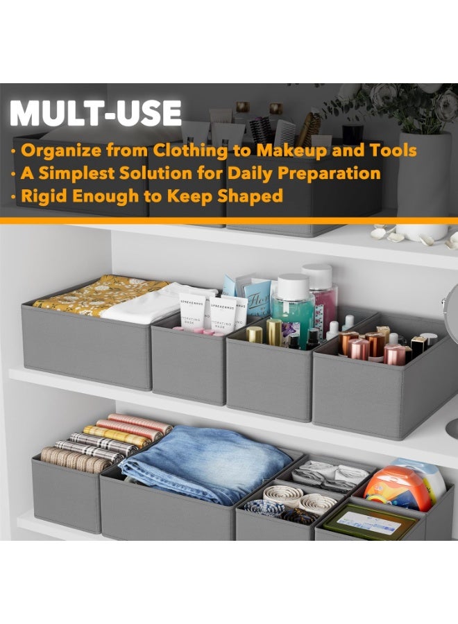 كيلا منظم أدراج الملابس، عبوة من 12 صندوقًا لتنظيم أدراج الملابس لغرفة الأطفال، وتنظيم الخزانة، ومقسمات تخزين للملابس، وملابس الأطفال، والملابس - Image 3