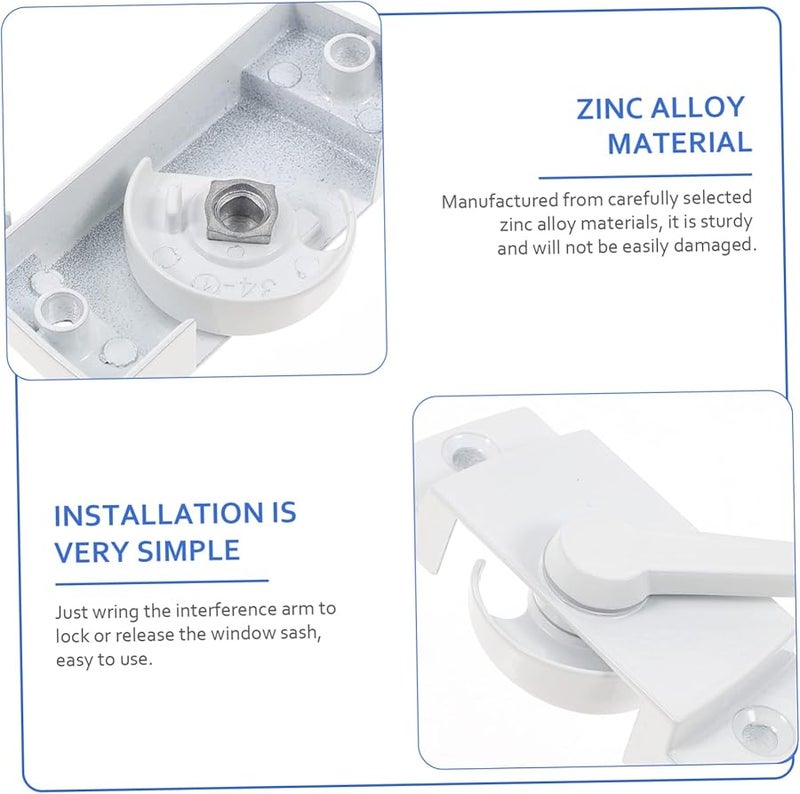 VILLCASE 4Pcs Flexible Window Sash Locks for Sliding Windows and Doors Easy Installation with Screws - Image 4
