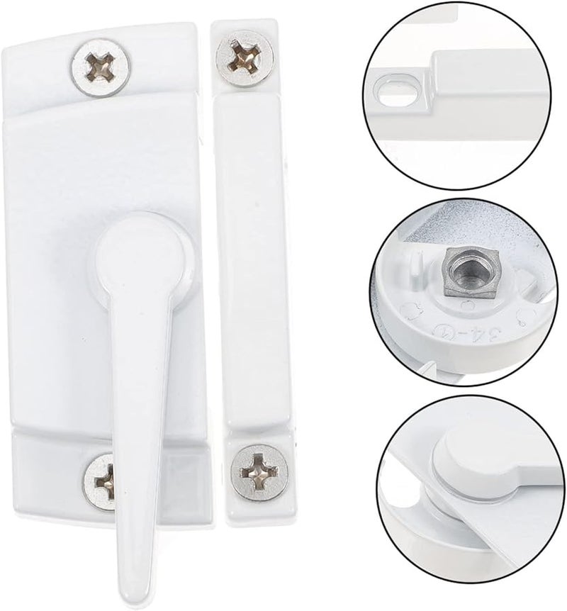 VILLCASE 4Pcs Flexible Window Sash Locks for Sliding Windows and Doors Easy Installation with Screws - Image 5