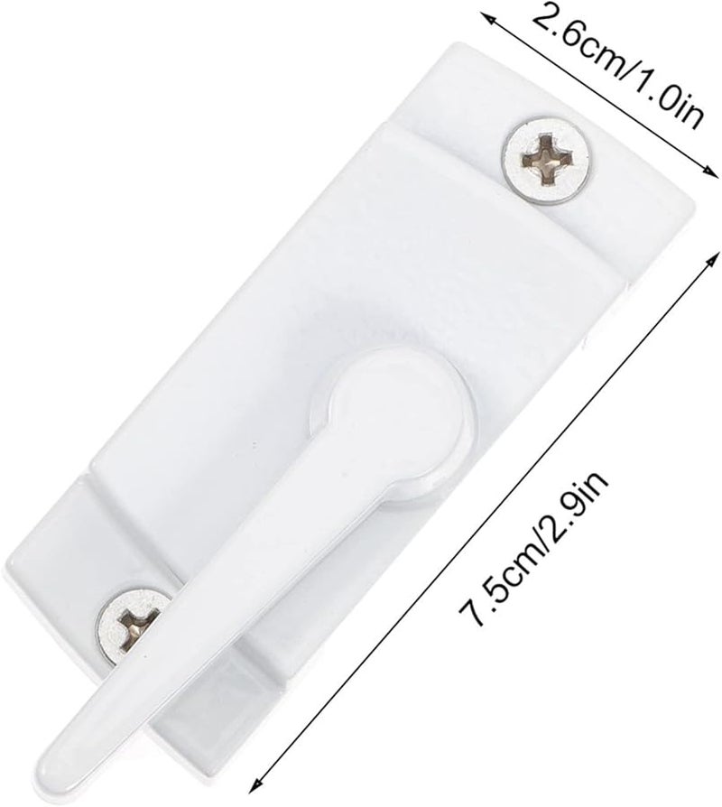 VILLCASE 4Pcs Flexible Window Sash Locks for Sliding Windows and Doors Easy Installation with Screws - Image 3