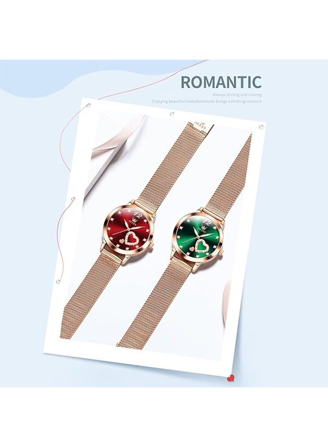 أوليفز السيدات ووتش OLEVS وارتفع الذهب الياباني كوارتز السيدات ووتش الفولاذ المقاوم للصدأ للماء - Image 3