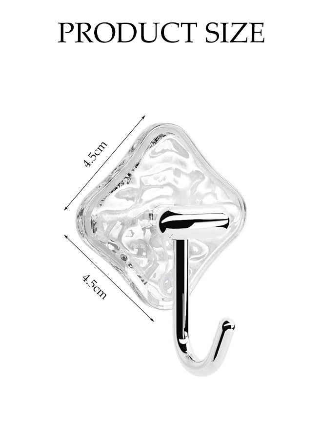 DUNISO 10 Pcs Adhesive Hooks，Heavy Duty Nail Free Sticky Hooks，Multifunctional Wall Hooks，Strong Load Bearing Capacity，Waterproof And Moisture Proof，Suitable For Bathrooms, Kitchens, Bedrooms, Doors - Image 2