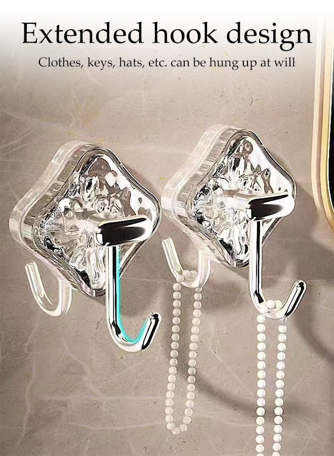 DUNISO 10 Pcs Adhesive Hooks，Heavy Duty Nail Free Sticky Hooks，Multifunctional Wall Hooks，Strong Load Bearing Capacity，Waterproof And Moisture Proof，Suitable For Bathrooms, Kitchens, Bedrooms, Doors - Image 5