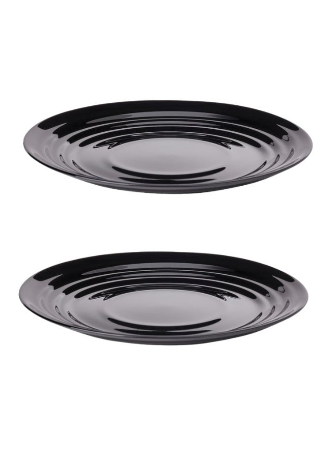 Ikea 2-Piece tempered glass Dinner Side Plate 19Cm Dishwasher And Microwave Safe Black. - Image 1