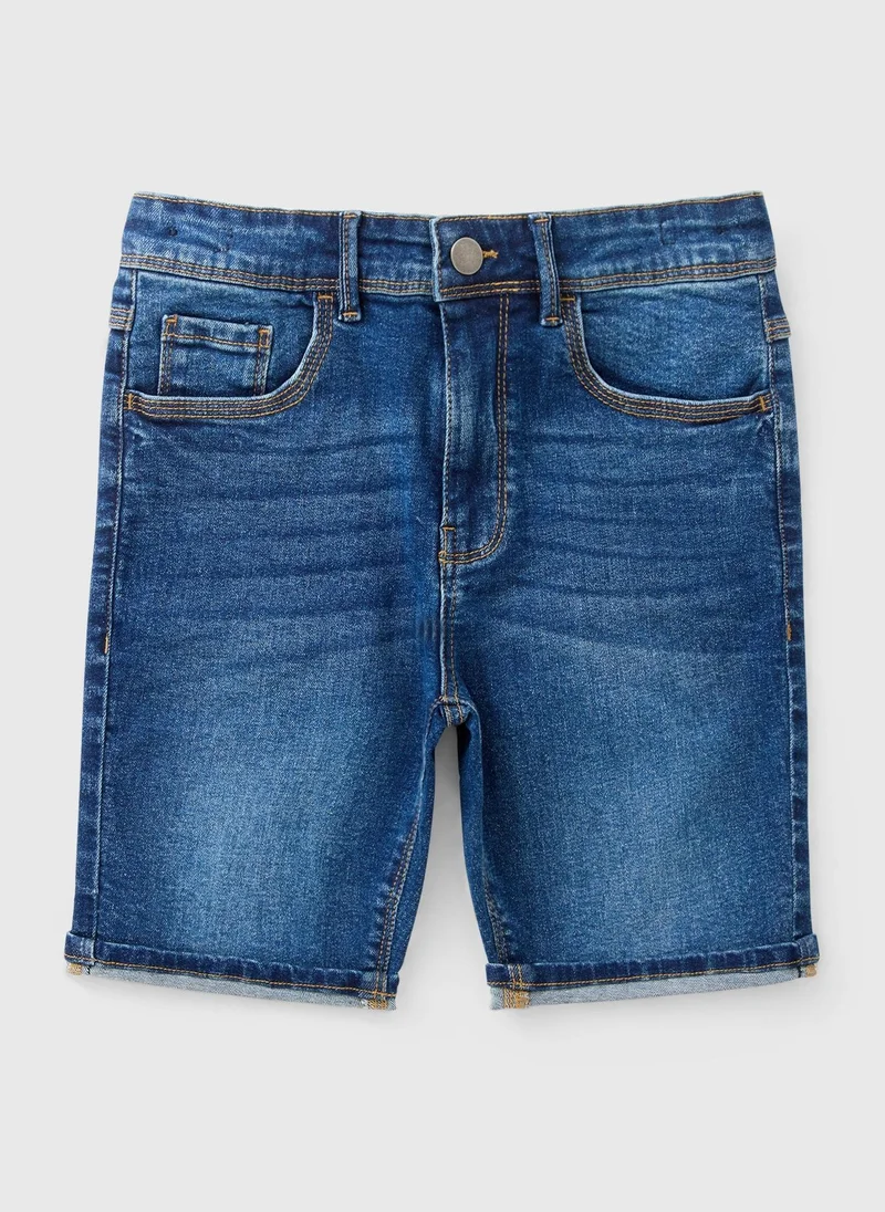 Matalan Boys Mid Wash Skinny Denim Shorts