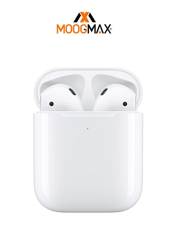MOOGMAX Airbuds 13 Gen With Charging Case ture wireless earbuds with ergonomic design high-quality sound and long battery life and wireless charging White from Moogmax  - Image 1