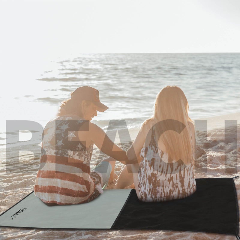 Frelaxy Pocket Picnic Blanket, Waterproof Sandproof Beach Mat, Compact Camping Tarp for Festivals, Hiking, Travel, Outdoor Recreation (Grey, 28'' x 47'') - Image 5