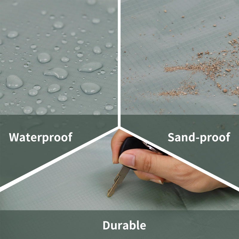 Frelaxy Pocket Picnic Blanket, Waterproof Sandproof Beach Mat, Compact Camping Tarp for Festivals, Hiking, Travel, Outdoor Recreation (Grey, 28'' x 47'') - Image 4