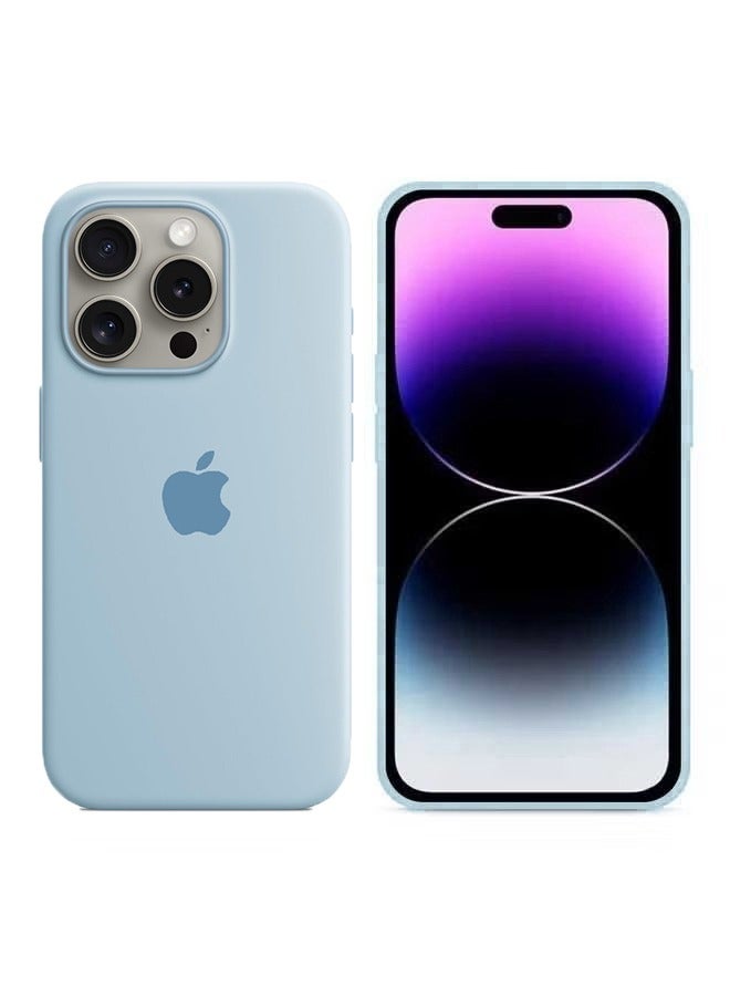 أوشن حقيبة سيليكون لجهاز 16 بوصة، هلام سائل، غلاف خلفي ناعم وصغير للغاية، حقيبة واقية من الجسم بالكامل، حقيبة هاتف مقاومة للصدمات وحافظة هاتف مقاومة للسقوط لجهاز 16 (طفل أزرق) - Image 2