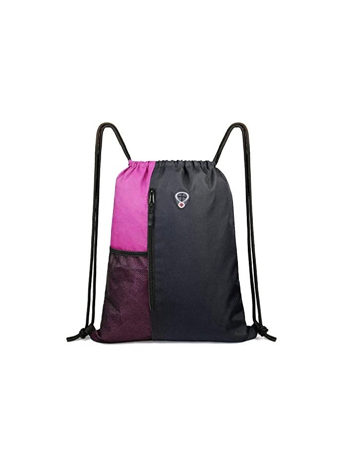ELECDON الرباط حقيبة كيس ، حقيبة Gymsack مع جيب الصالة الرياضية حقيبة رياضية ممارسة في الهواء الطلق الجري حقيبة السباحة للجنسين