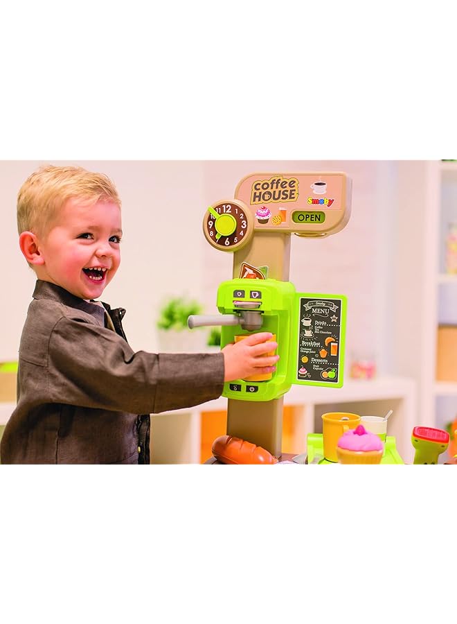 سموبي لعبة لعب الأدوار في مقهى 7600350232، 3 سنوات، 57 ملحقًا، ماكينة قهوة، ماكينة تسجيل المدفوعات النقدية، ارتفاع 89 سم - Image 5
