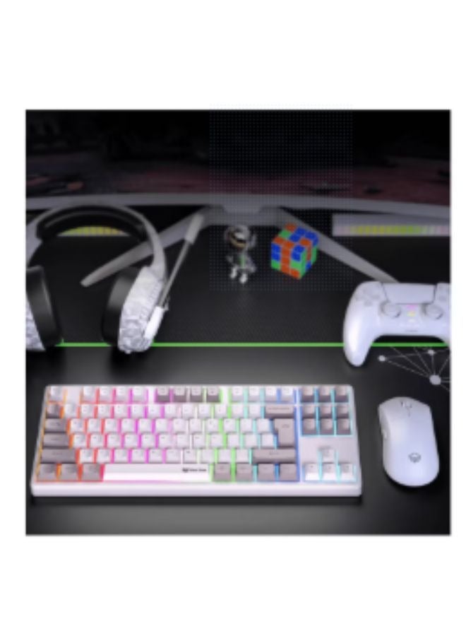 MEETION MK14 TKL Three Mode Wireless/Bluetooth/Wired Hot Swappable Gaming Keyboard 87 keys Game Peripheral RGB LED Light-Weight Mechanical Gaming Keyboard - Image 3