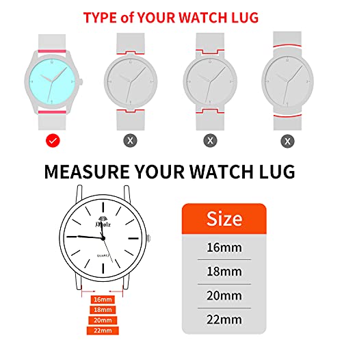 TStrap Metal Watch Band for Men - Black Silver Stainless Steel Watch Bands for Women - Brushed Solid Quick Release Smart Watch Strap Replacement Bracelet Clasp - 16mm 18mm 19mm 20mm 21mm 22mm 24mm - Image 4