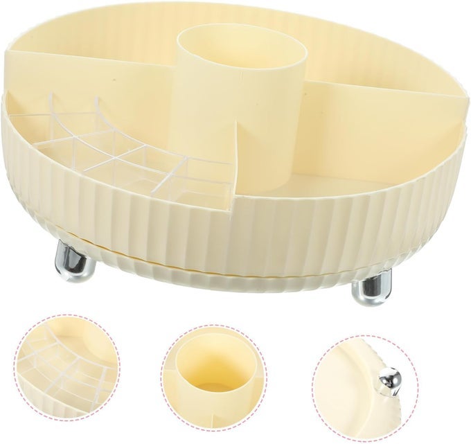 VANITY TRAY RESIN ROUND TRAY DECORATIVE CATCHALL ORGANIZER STORAGE TRAY FOR BATHTUB ACCESSORIES TOILET TANK BEDROOM DRESSER COSMETICS JEWELRIES LIVING ROOM KITCHEN COUNTERTOP PINK