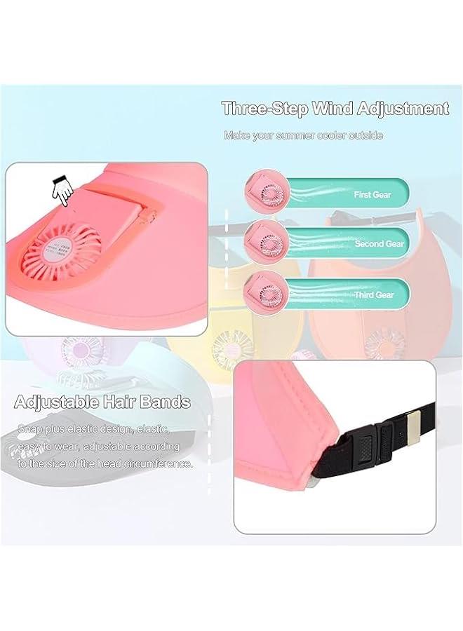 هوكور قبعة واقية من الشمس مع مروحة مدمجة 2 في 1 من هوكور، قبعة تبريد في الهواء الطلق، قبعة مروحة محمولة قابلة للتعديل للحماية من الشمس مع 3 اوضاع لدرجة الحرارة للسفر بعامل حماية من الاشعة فوق البنفسجية 50 - Image 2