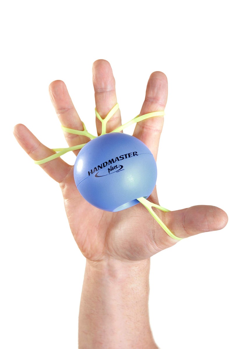 Handmaster Plus Physical Therapy Hand Exerciser - Forearm Exerciser with Stress Relief Ball - Hand Therapy Balls for Exercise, Training - Finger Exerciser & Strengthener - Soft Tension, Purple - Image 3