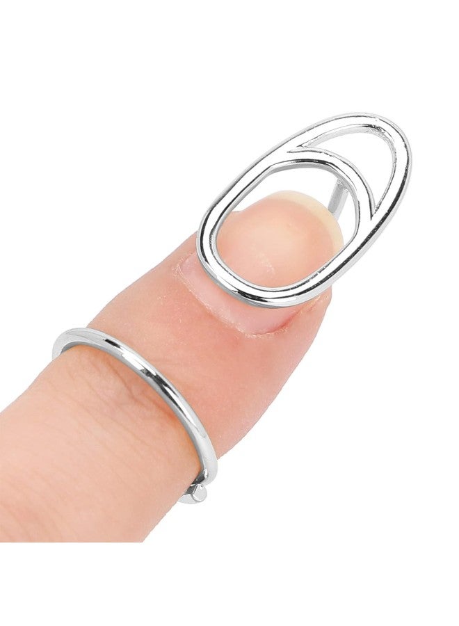 klarako Nail Art Fingernail Rings, Nail Ring Finger Decoration Women Finger Nail Cover Ring Decoration Jewelry Gift(3044 Platinum)  - Image 5