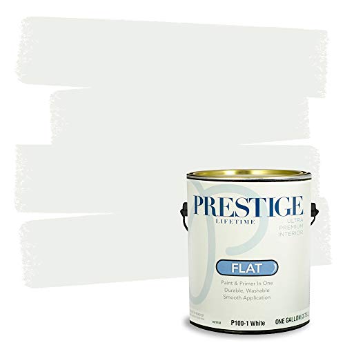 PRESTIGE Paints Interior Paint and Primer in One, 1 Gallon, Flat, White - Image 1