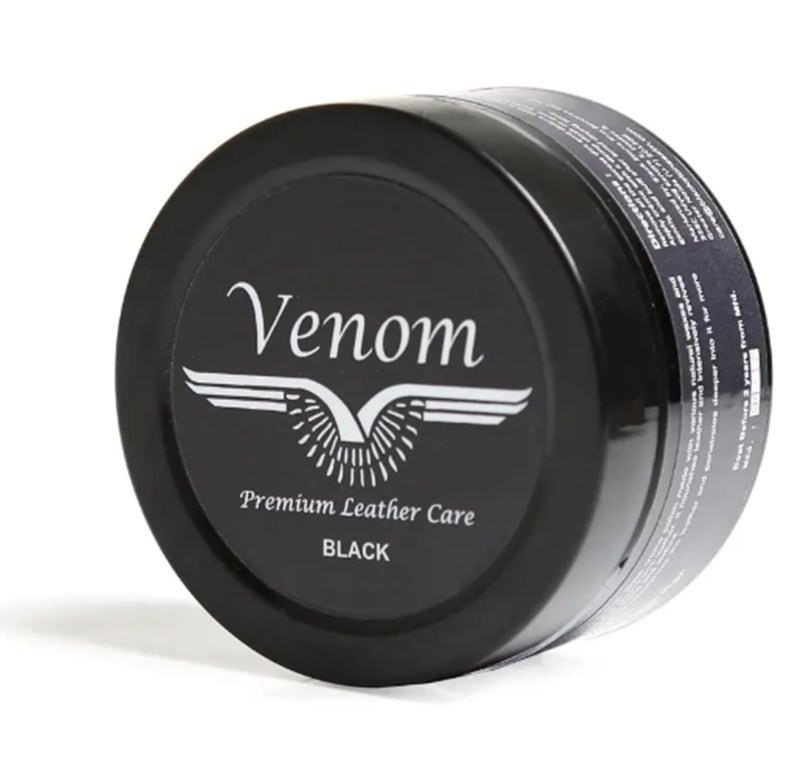 Venom High Gloss Leather Shoe Cream Smooth Shoes Cream Polish Long-Lasting Boot Shine Loafers Leather Boot, Purse, Belt, Handbag, Jacket Nourishing Natural Wax All Muti -Colours - Image 1