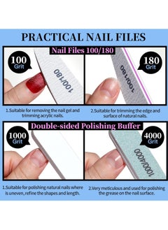 General Pedicure Kit Hand Foot Manicure Care Set，Nail Files 100/180, Nail Buffer Block, Cuticle Nippers, Cuticle Pusher, Cuticle Trimmer,Nail Tools, Nail Kit, Pedicure and M  - Image 2