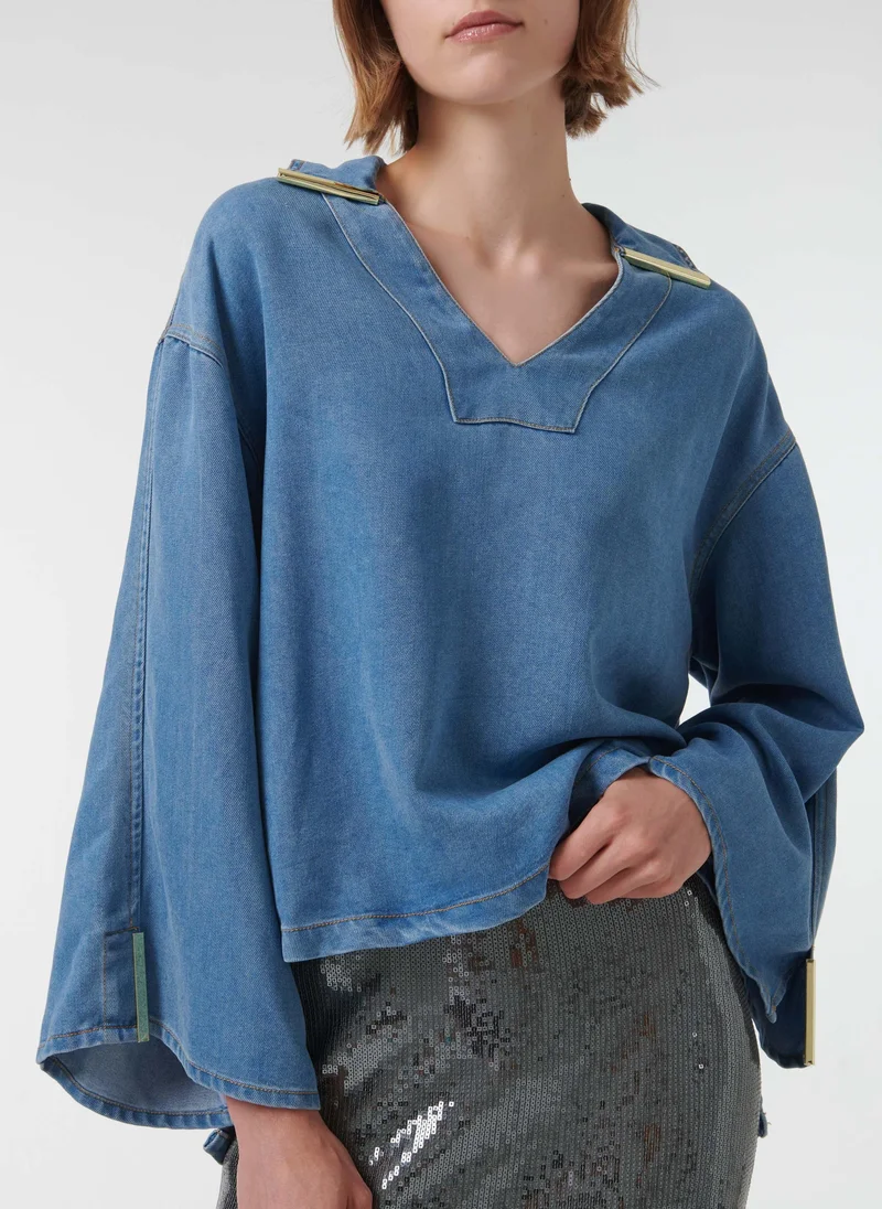 Leem  V-Neck Long Sleeve Top for Women | Best Price UAE