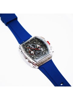 MINI FOCUS Mini Focus Military Sport Watches for Men Fashion Waterproof Luminous Chronograph Quartz Wristwatch with Auto Date Tonneau Dial Silicone Strap, 0399 Red Black, Chronograph,Quartz Movement  - Image 2